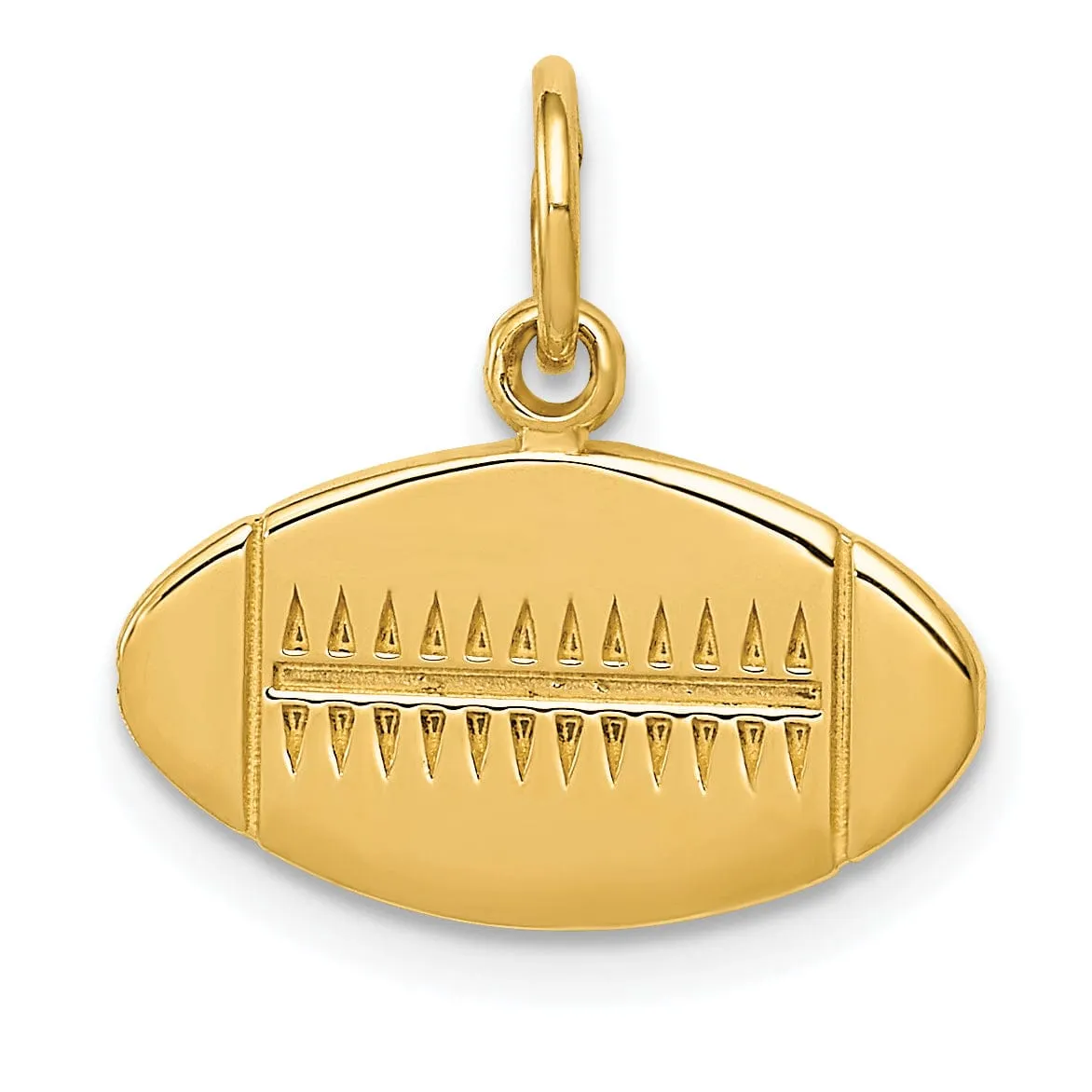 14k Yellow Gold Football Charm Pendant
