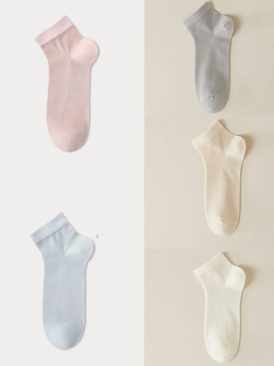 5 Pairs Women Summer Thin Short Socks