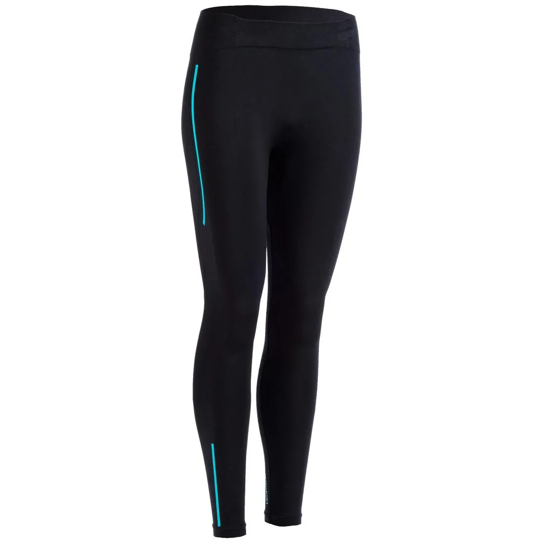 500 Women's Cross Training Seamless Leggings - Black/Blue
