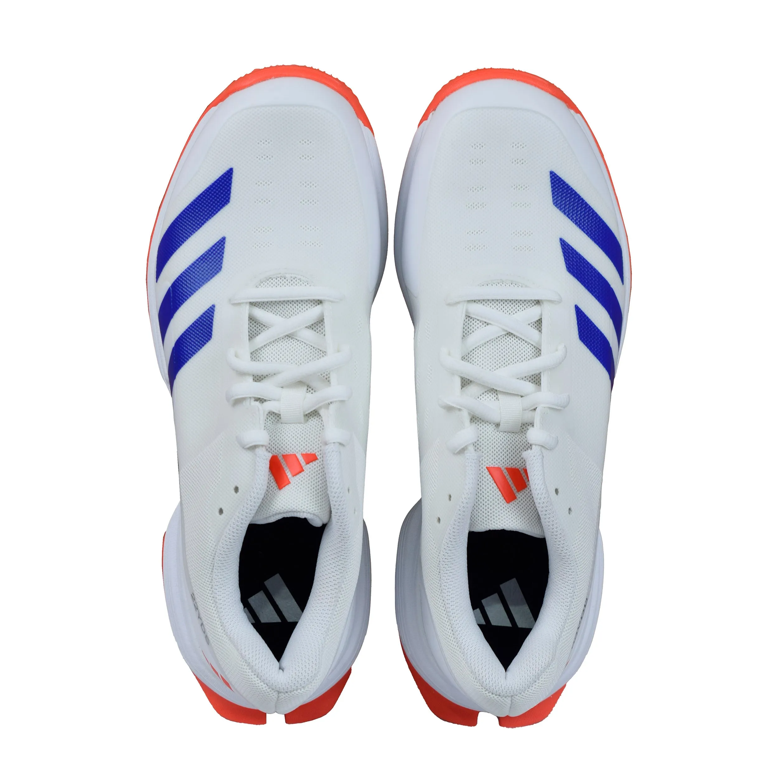 Adidas 22 Yard White/Blue/Red Spikes Cricket Shoes Size