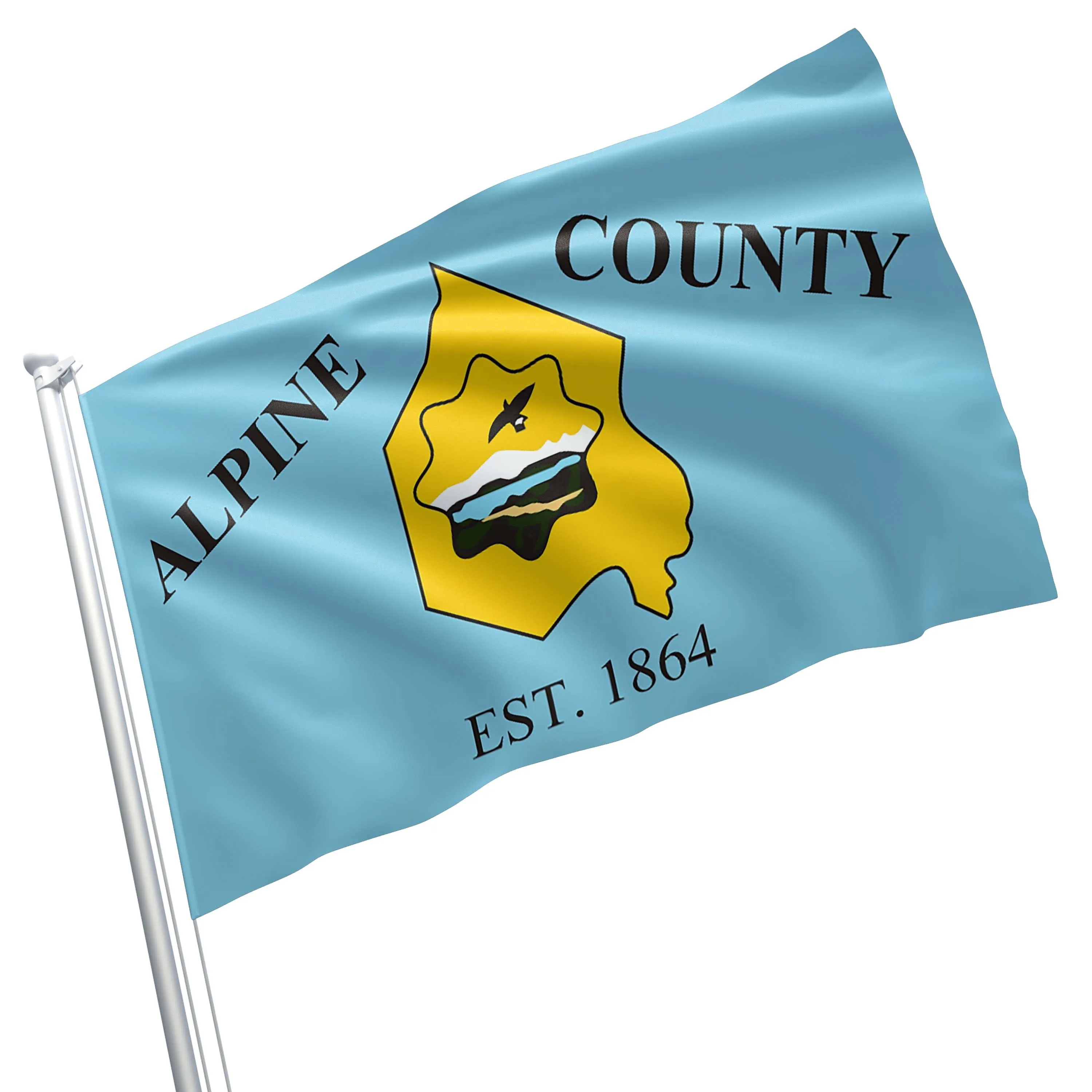 Alpine County California State USA United States of America Flag Banner