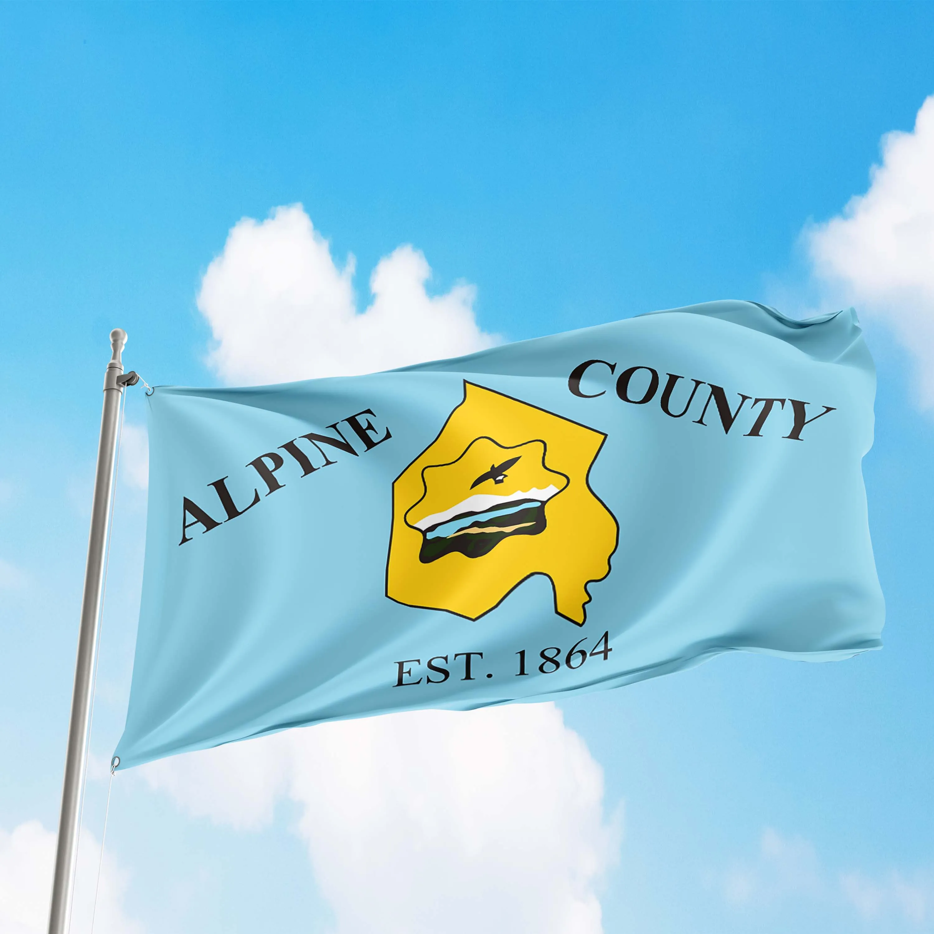 Alpine County California State USA United States of America Flag Banner