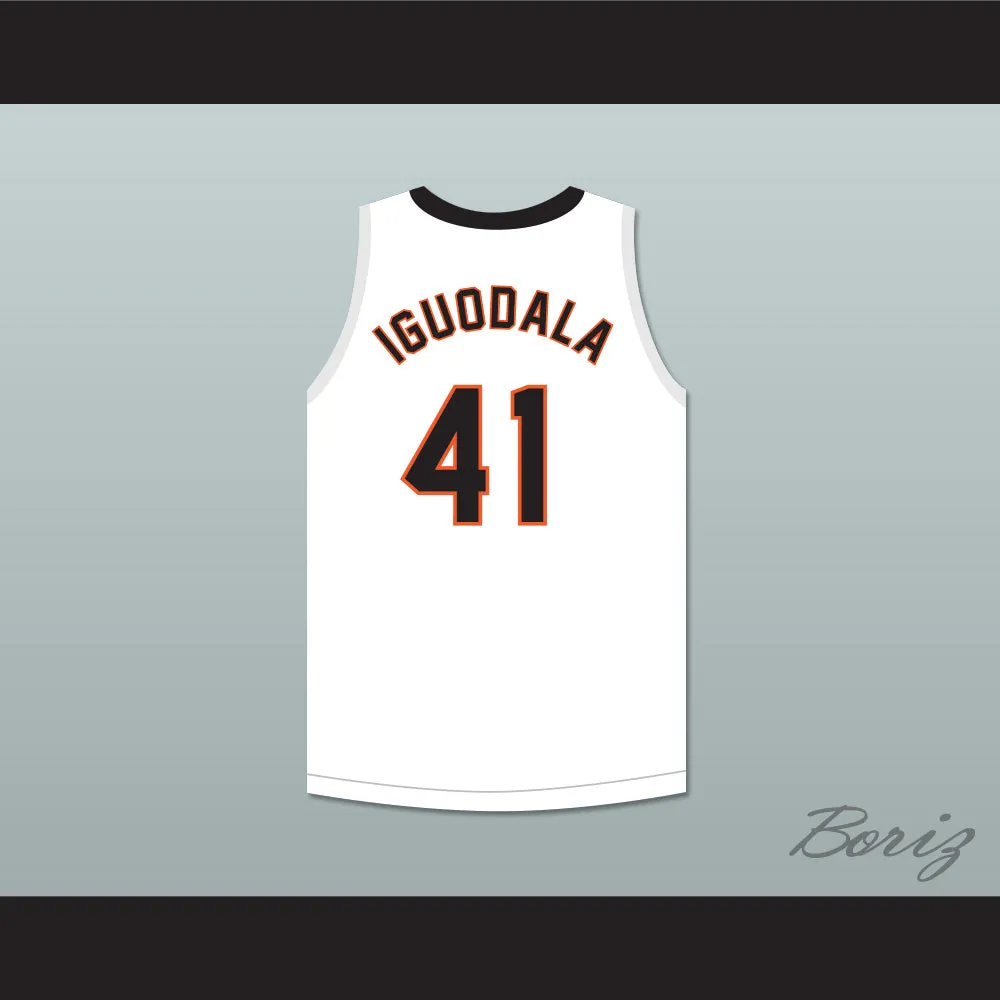 Andre Iguodala 41 Lanphier High School Lions White Basketball Jersey 2