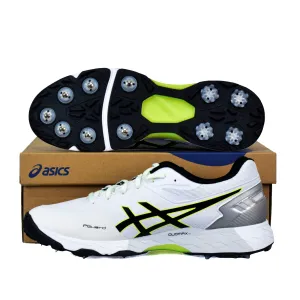 Asics 350 Not Out FF Spikes White Black Cricket Shoes Size