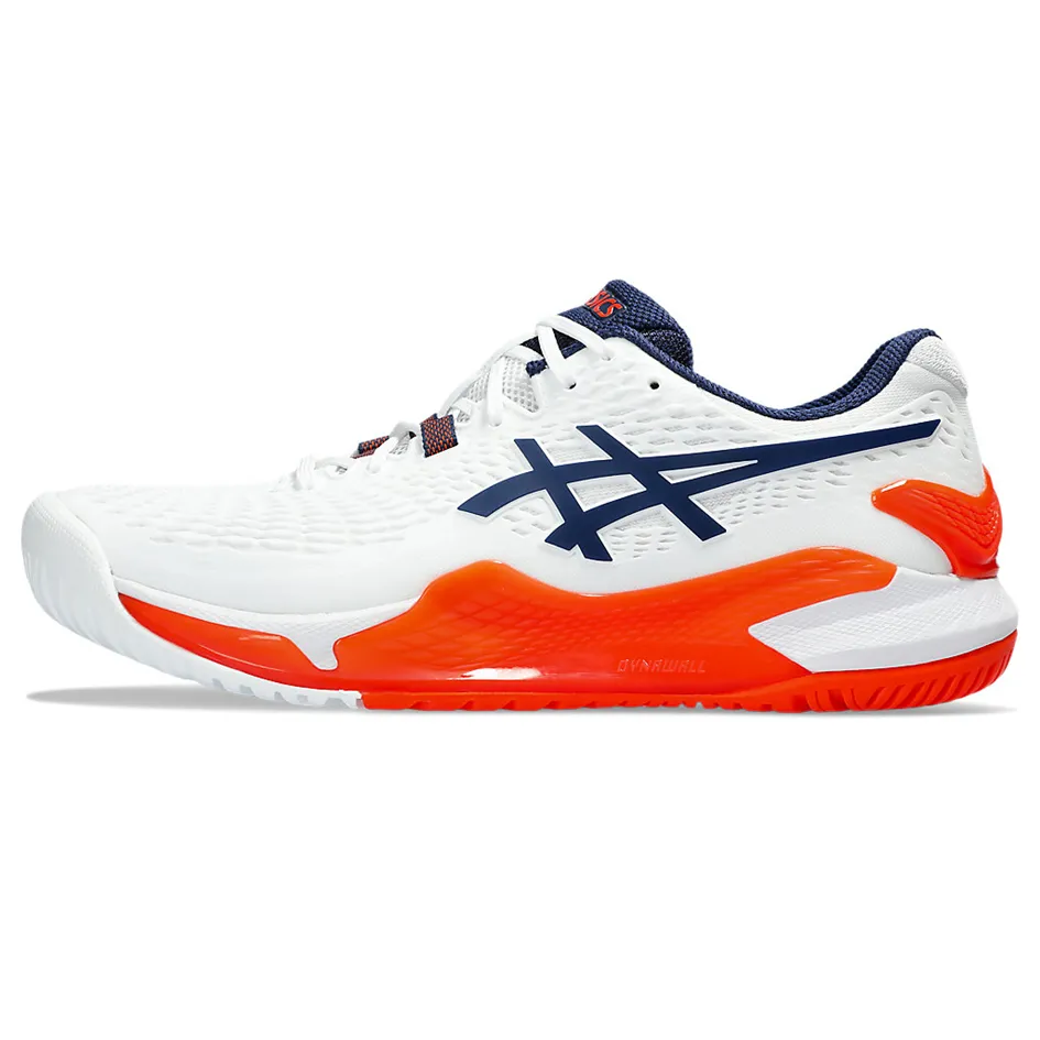 Asics Gel-Resolution 9 White & Blue Expanse Men's Tennis Shoes