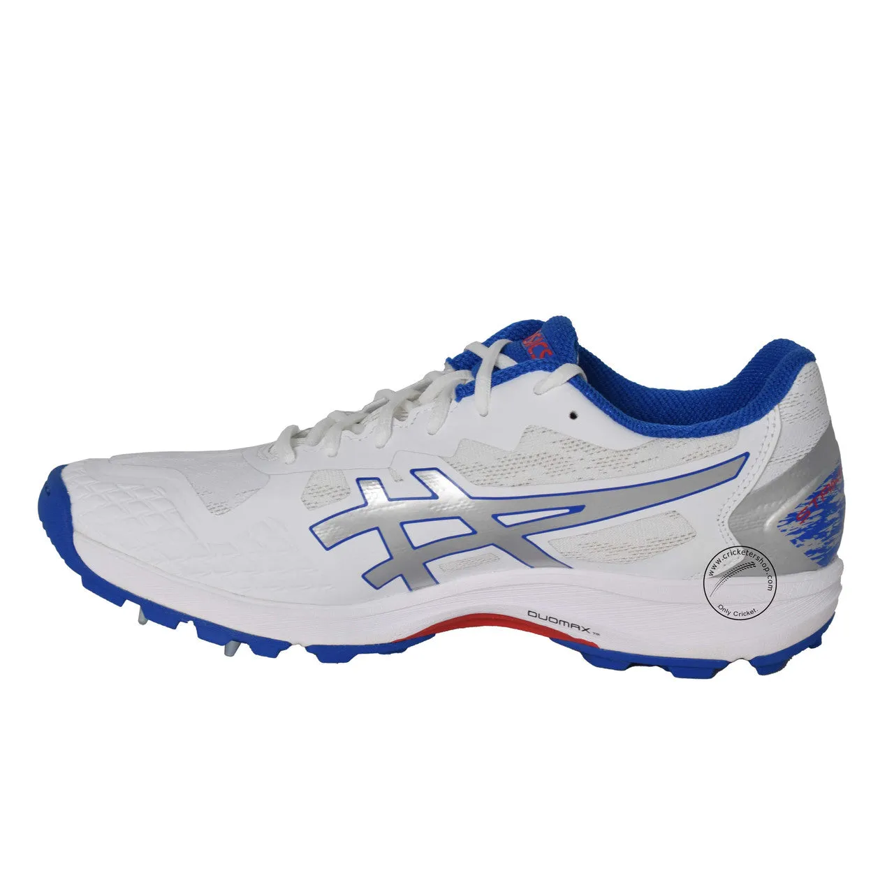 Asics Strike Rate FF White Pure Silver Cricket Shoes