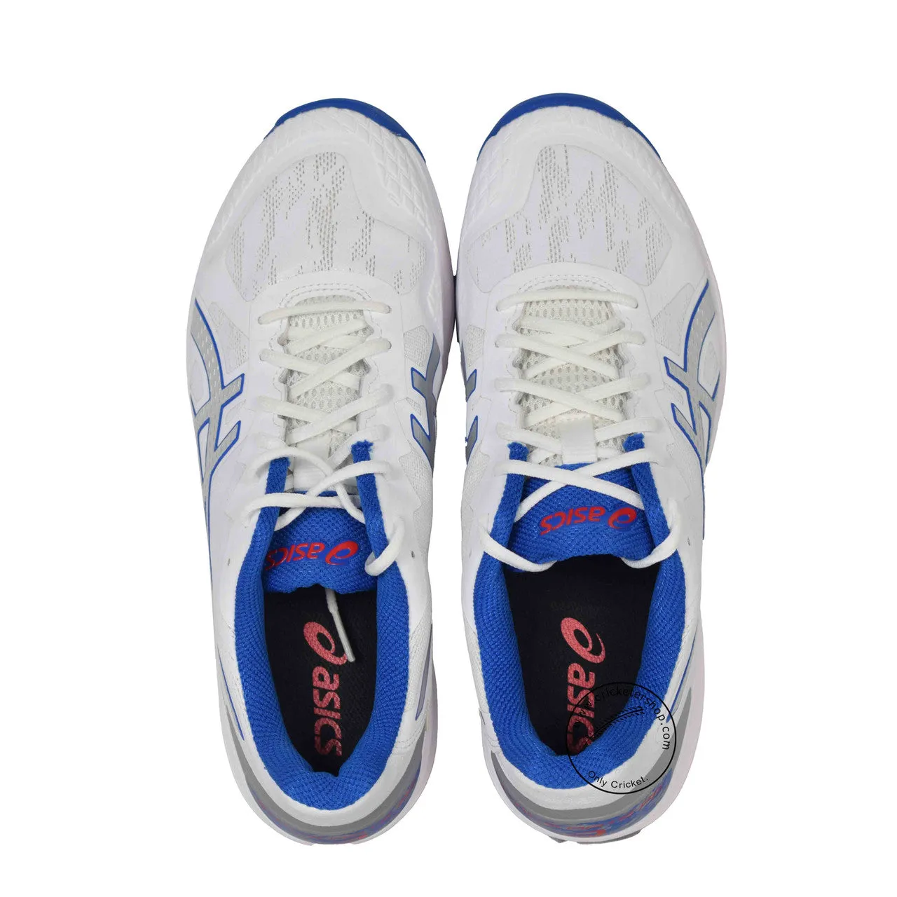 Asics Strike Rate FF White Pure Silver Cricket Shoes
