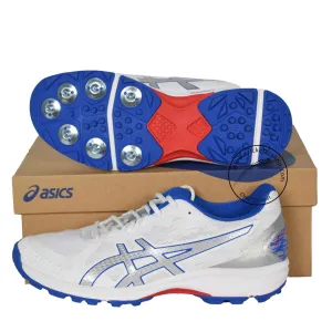 Asics Strike Rate FF White Pure Silver Cricket Shoes