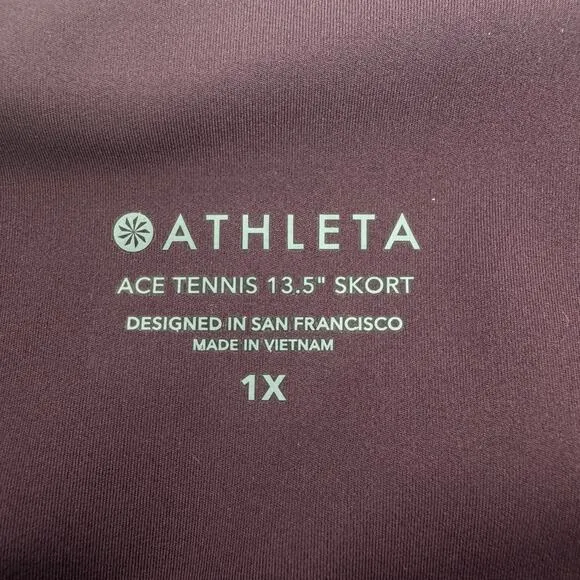 Athleta Ace Tennis 13.5&quot; Skirt Skort Purple Size 1X
