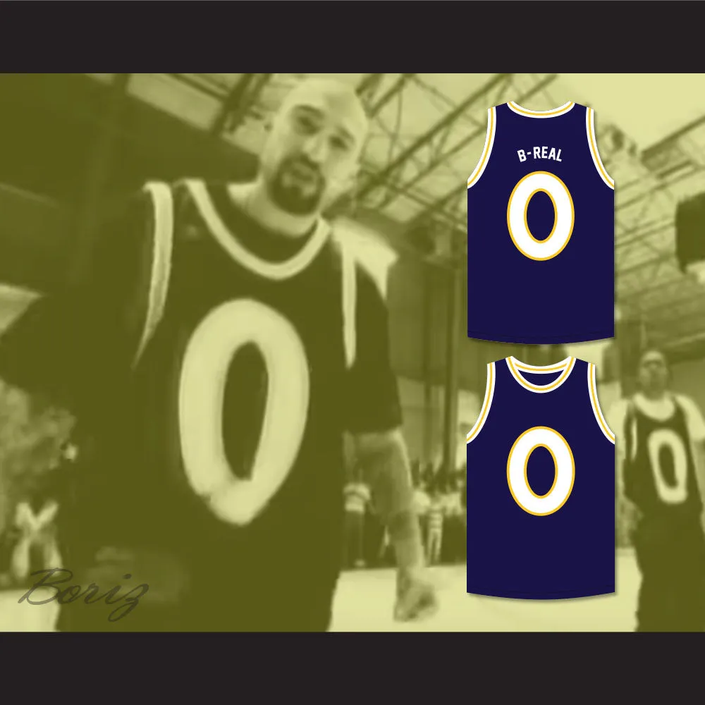 B-Real 0 Monstars Dark Blue Basketball Jersey Hit Em High