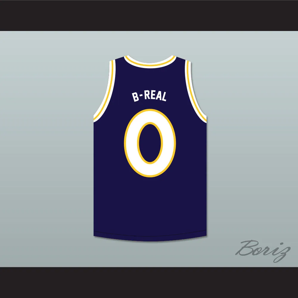 B-Real 0 Monstars Dark Blue Basketball Jersey Hit Em High