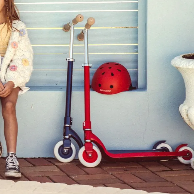 Banwood Kids Maxi Scooter with Basket (Red)
