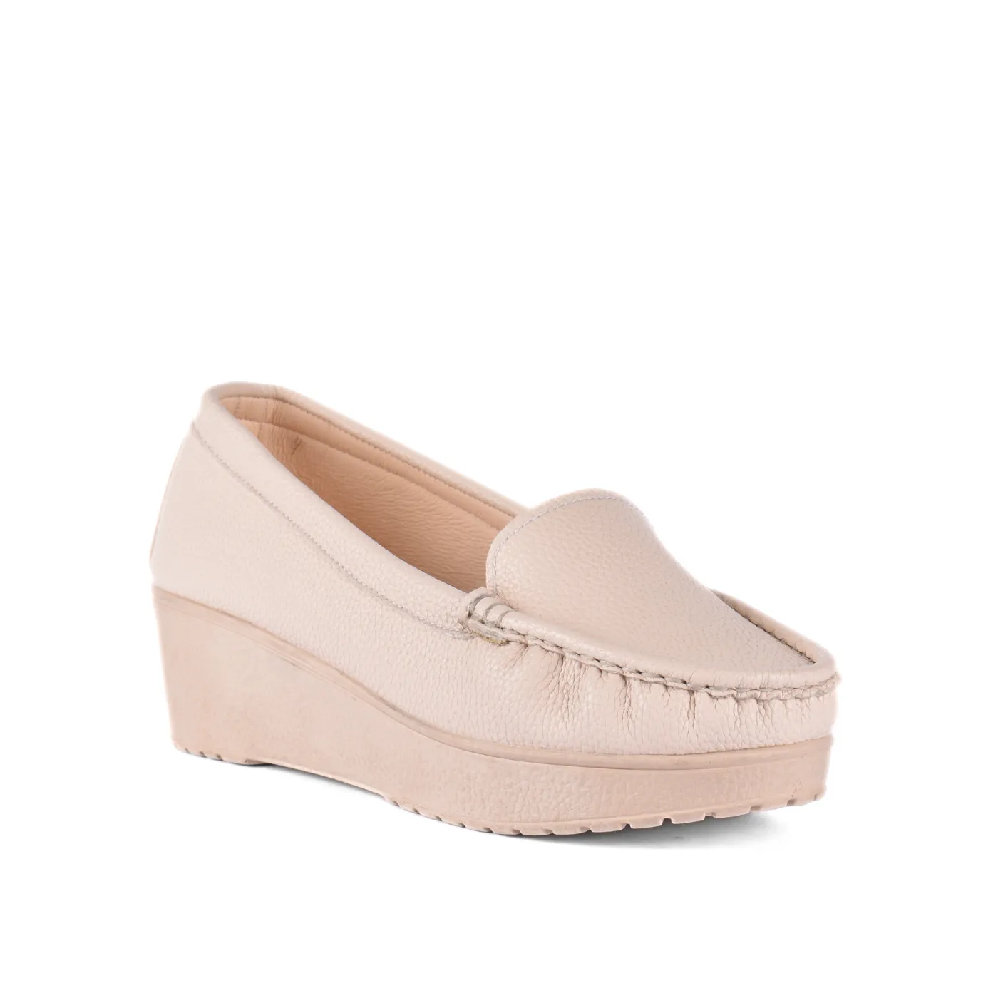 Basic Leather Shoe with Elastic Side