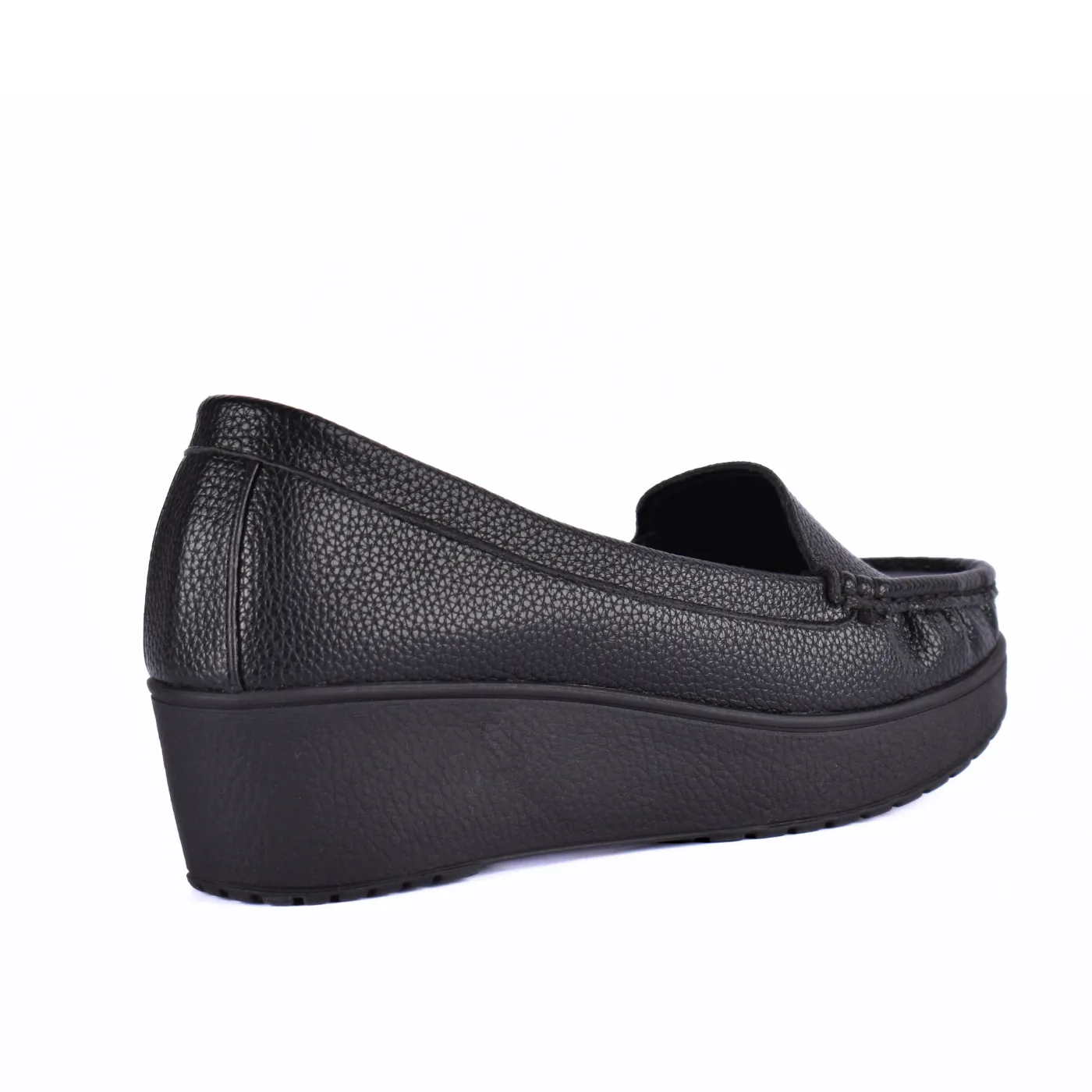 Basic Leather Shoe with Elastic Side