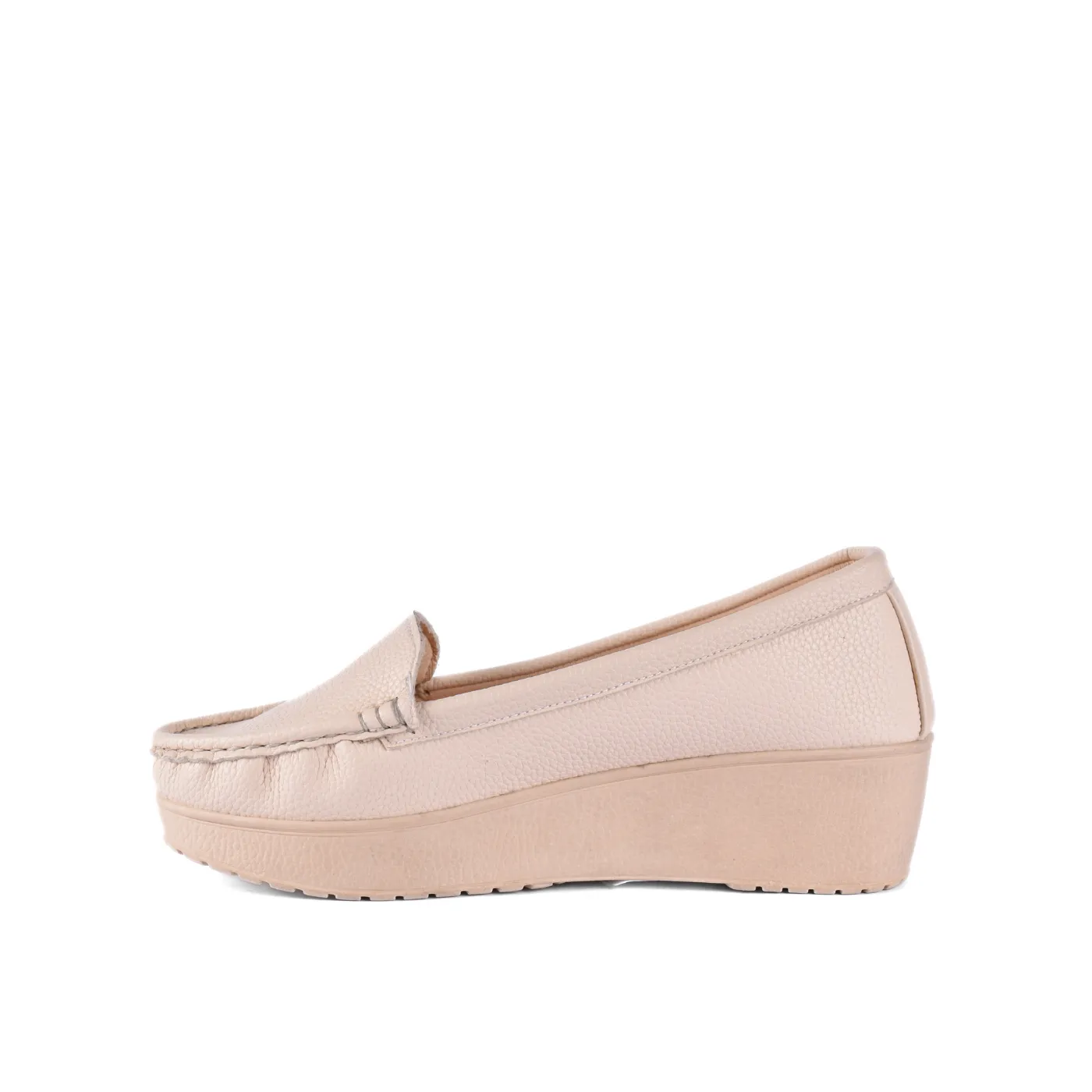 Basic Leather Shoe with Elastic Side