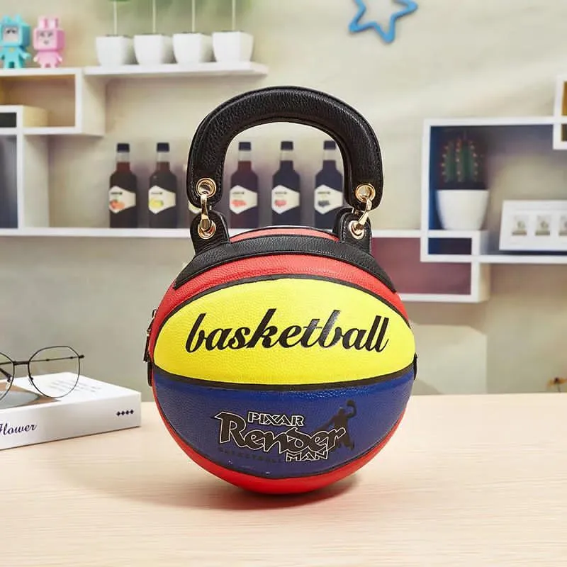 Basketball Shaped Handbags Purse
