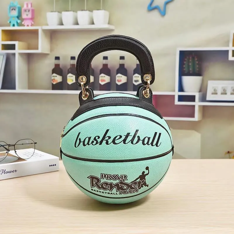 Basketball Shaped Handbags Purse