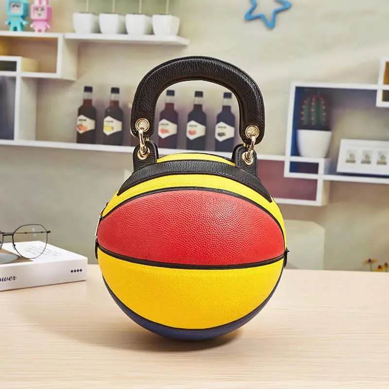 Basketball Shaped Handbags Purse