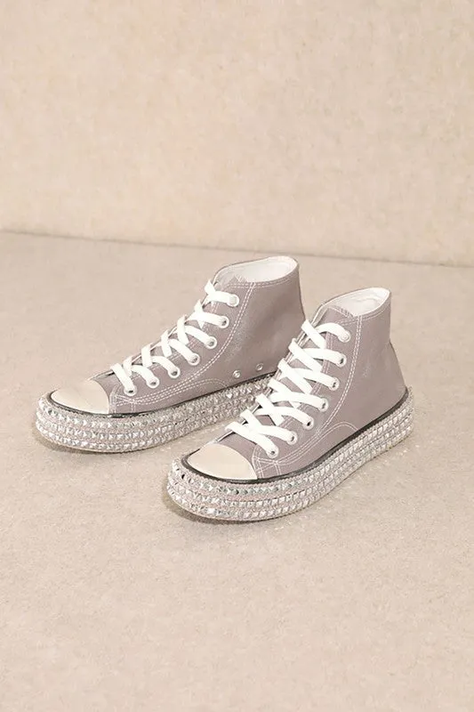 CHANTAL- Studded High Top Sneaker