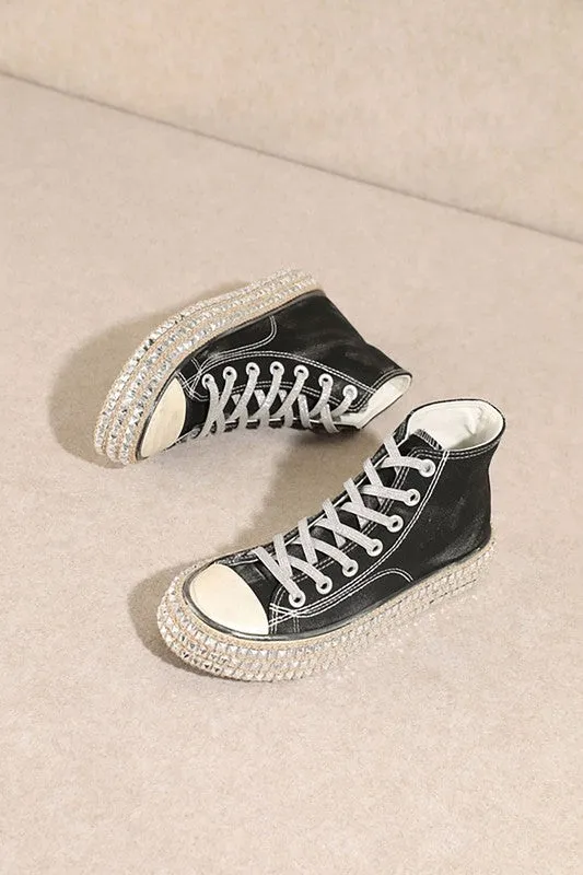 CHANTAL- Studded High Top Sneaker