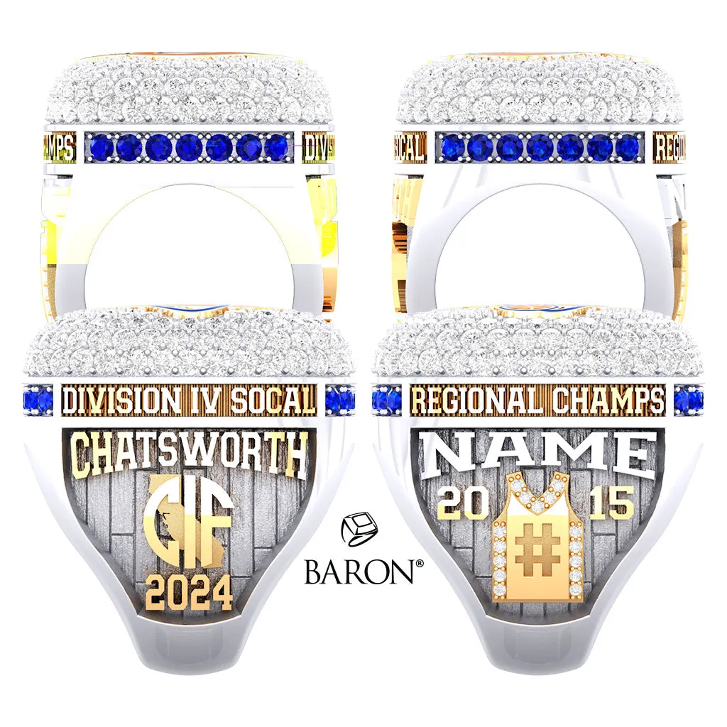 Chatsworth Boys Basketball 2024 Championship Ring - Design 1.5