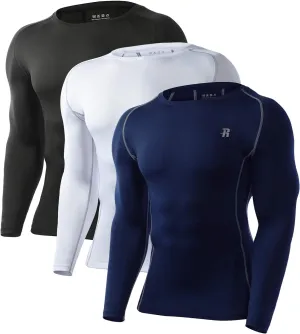 Compression Shirts for Men Long Sleeve Cool Dry Athletic Workout Tee Shirts Fishing Sun Shirts Sports Thermal Tights