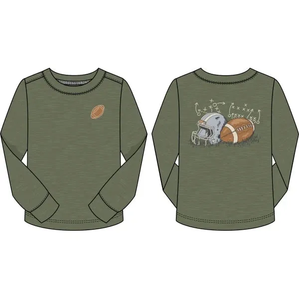 CR Sports Olive Football Long Sleeve Top