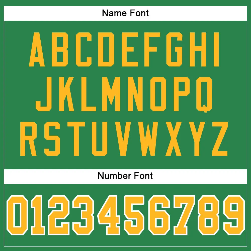 Custom Grass Green Gold-White Mesh Authentic Football Jersey