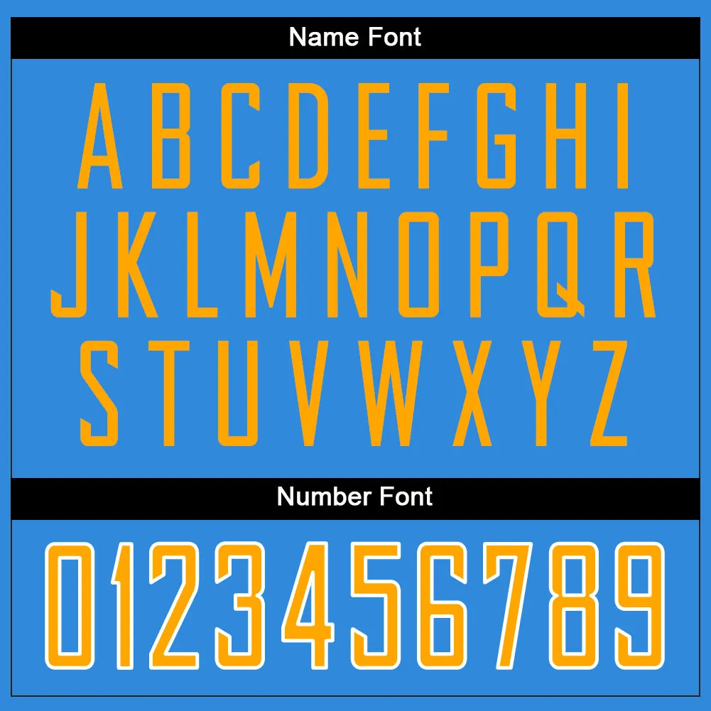 Custom Powder Blue Gold-White Mesh Split Fashion Football Jersey