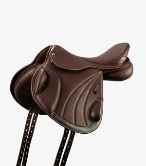 Deauville Leather Monoflap Cross Country Saddle Brown