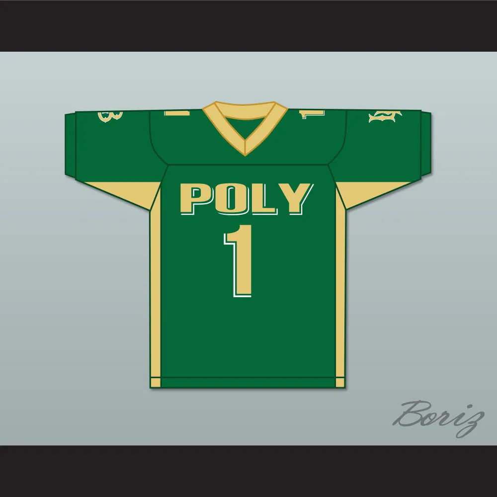 DeSean Jackson 1 Long Beach Polytechnic High School Jackrabbits Green Football Jersey 1