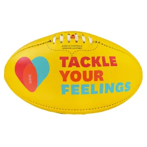 Divison 1-3 Men's Match Football - Yellow Sherrin (Tackle Your Feelings)