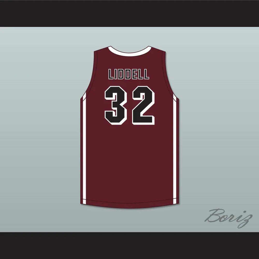 EJ Liddell 32 Belleville High School-West Maroons Maroon Basketball Jersey 4
