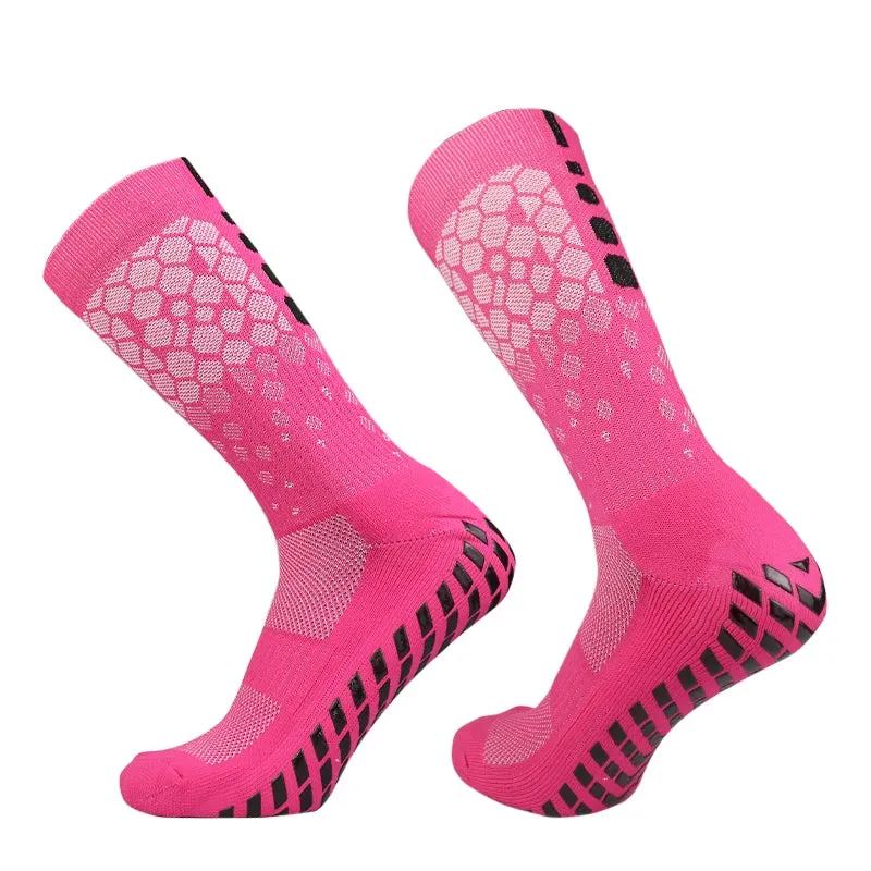 Elevate Your Game: Honeycomb Graphics Football Socks with Anti-Slip Grip