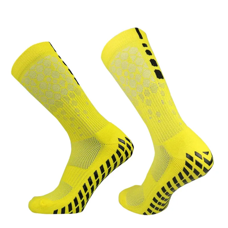 Elevate Your Game: Honeycomb Graphics Football Socks with Anti-Slip Grip