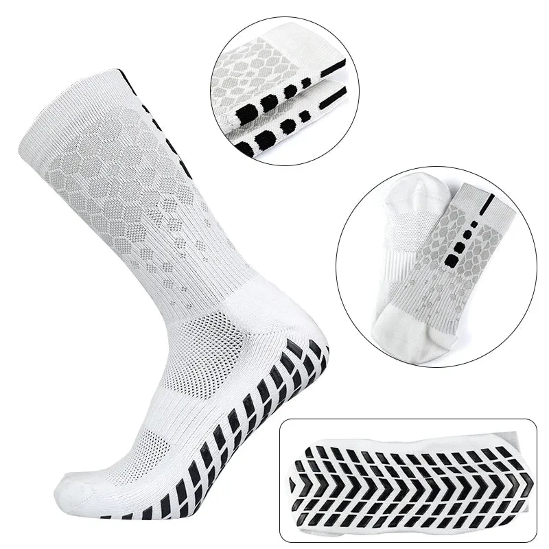 Elevate Your Game: Honeycomb Graphics Football Socks with Anti-Slip Grip