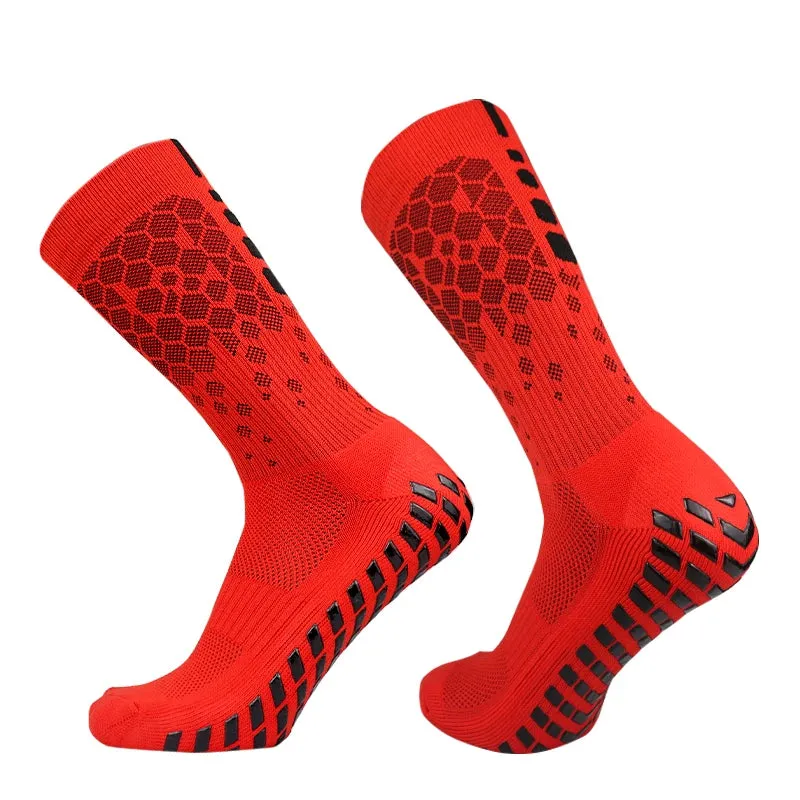 Elevate Your Game: Honeycomb Graphics Football Socks with Anti-Slip Grip