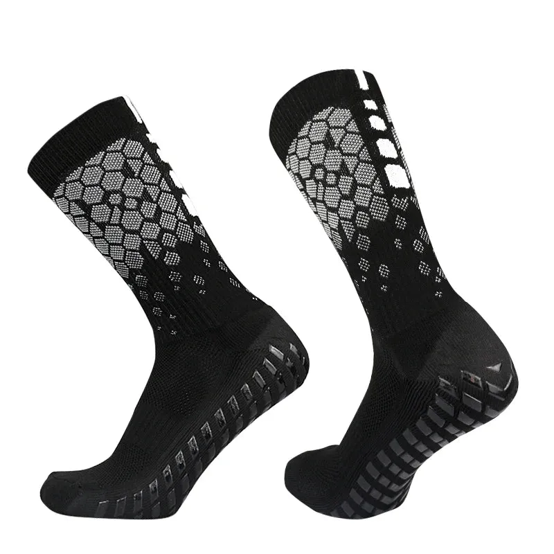 Elevate Your Game: Honeycomb Graphics Football Socks with Anti-Slip Grip