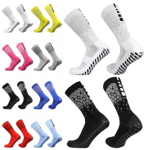 Elevate Your Game: Honeycomb Graphics Football Socks with Anti-Slip Grip
