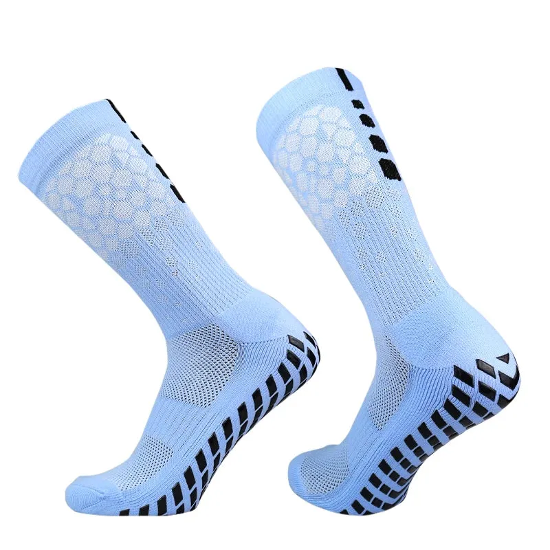 Elevate Your Game: Honeycomb Graphics Football Socks with Anti-Slip Grip