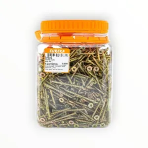 Eureka Chipboard Screws Full Thread Yellow Zinc 5 x 60mm Pack of 800 BP029