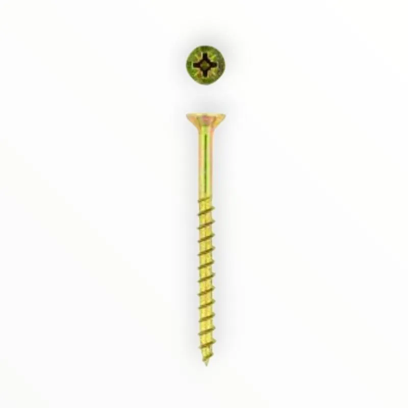 Eureka Chipboard Screws Full Thread Yellow Zinc 5 x 60mm Pack of 800 BP029