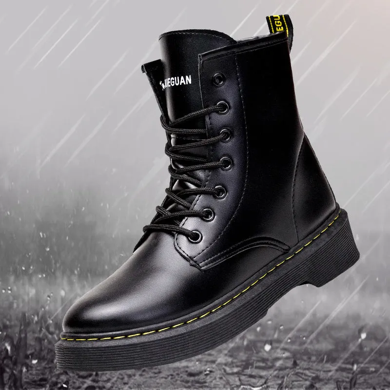 Fashion Casual Women's Shoes-High-top PU Women's Dr Martens Boots