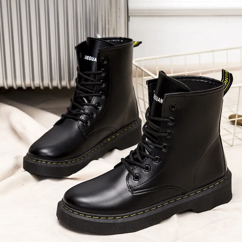 Fashion Casual Women's Shoes-High-top PU Women's Dr Martens Boots