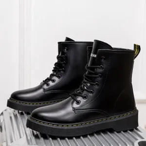 Fashion Casual Women's Shoes-High-top PU Women's Dr Martens Boots