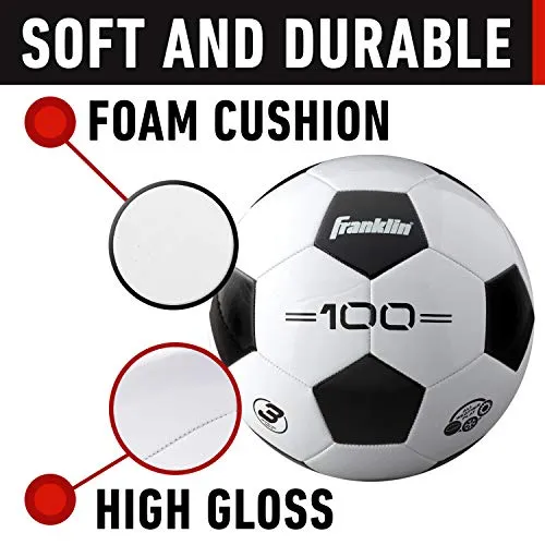 Franklin Sports Competition 100 Soccer Ball (Size 3, Assorted Colors)