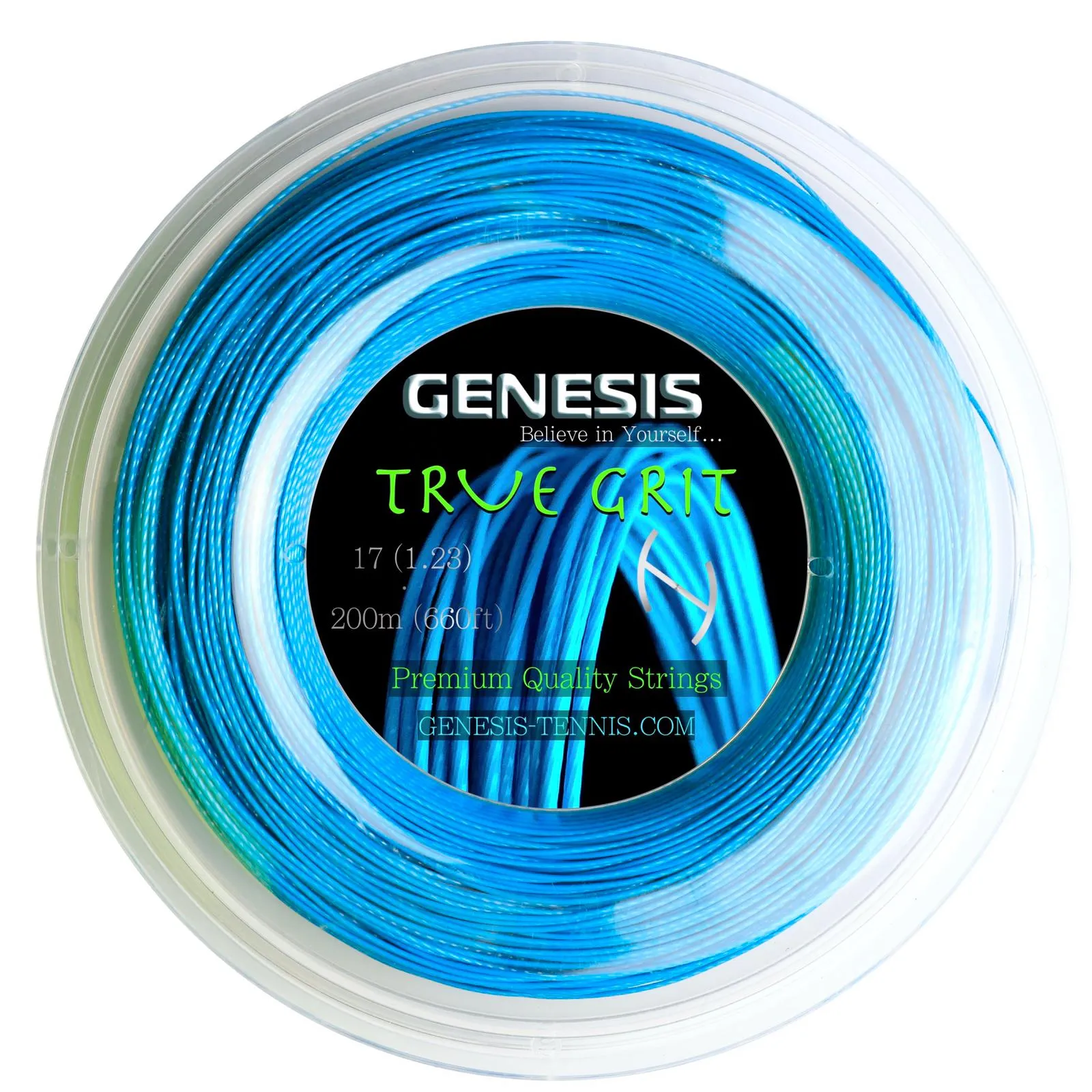 Genesis True Grit 17 1.23mm Tennis String Reel (Blue) (200m)