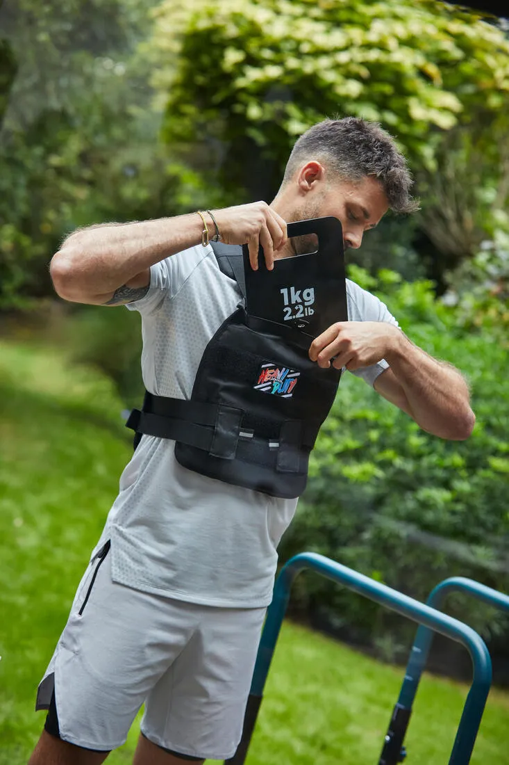 Gilet lesté de musculation ajustable - 6 à 10kg