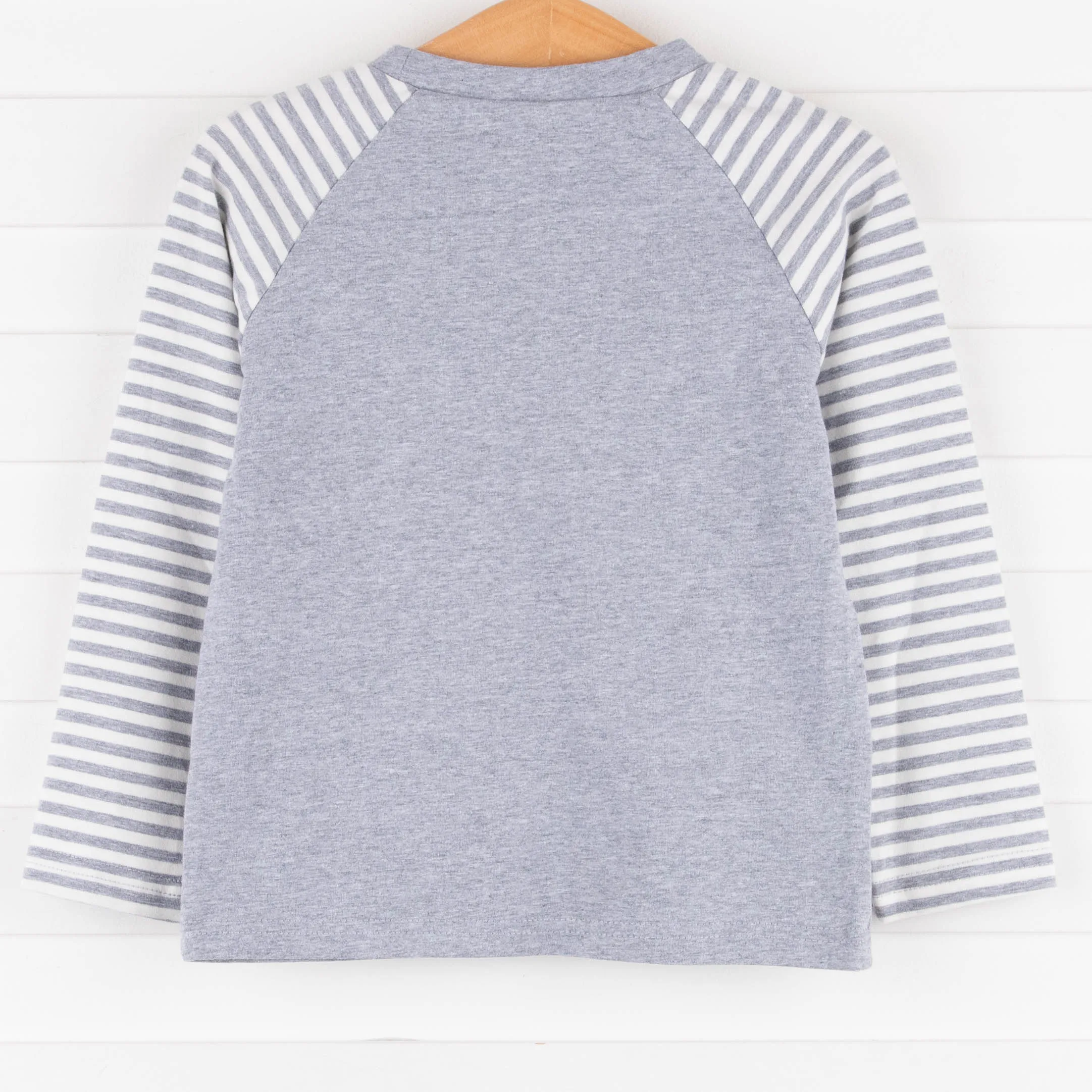 Go Long Applique Shirt, Gray
