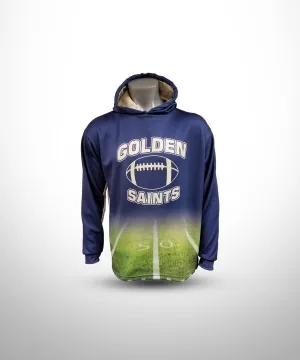 GOLDEN SAINTS Football Sublimated Hoodie NV FLD